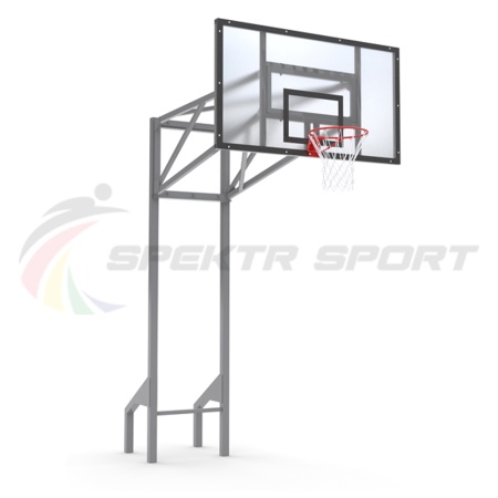 Купить Стойка баскетбольная уличная усиленная со щитом из оргстекла, кольцом и сеткой SP D 413 в Тосно 