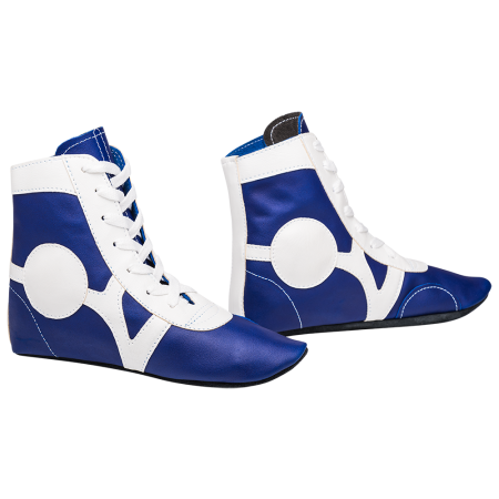 Купить Обувь для самбо SM-0102, кожа, синий Rusco в Тосно 