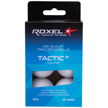 Купить Мяч для настольного тенниса Roxel 1* Tactic, белый, 6 шт в Тосно 